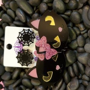 EARRINGS OVERSIZED ACRYLIC🎉 BLACK CAT FEVER 🐈‍⬛💌🧶....
